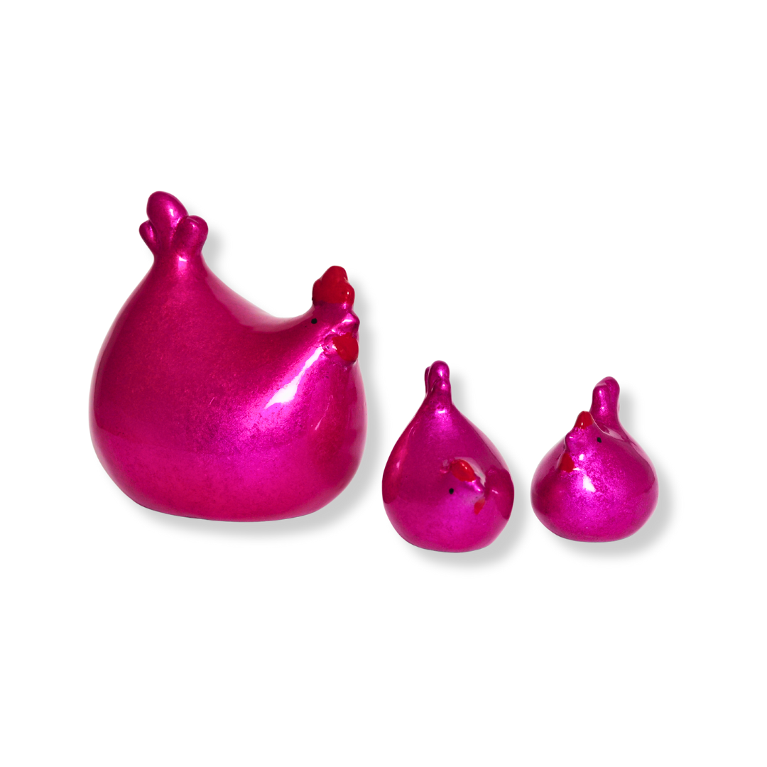 Bộ gốm sơn mài Mẹ con nhà Gà - Ảnh 6