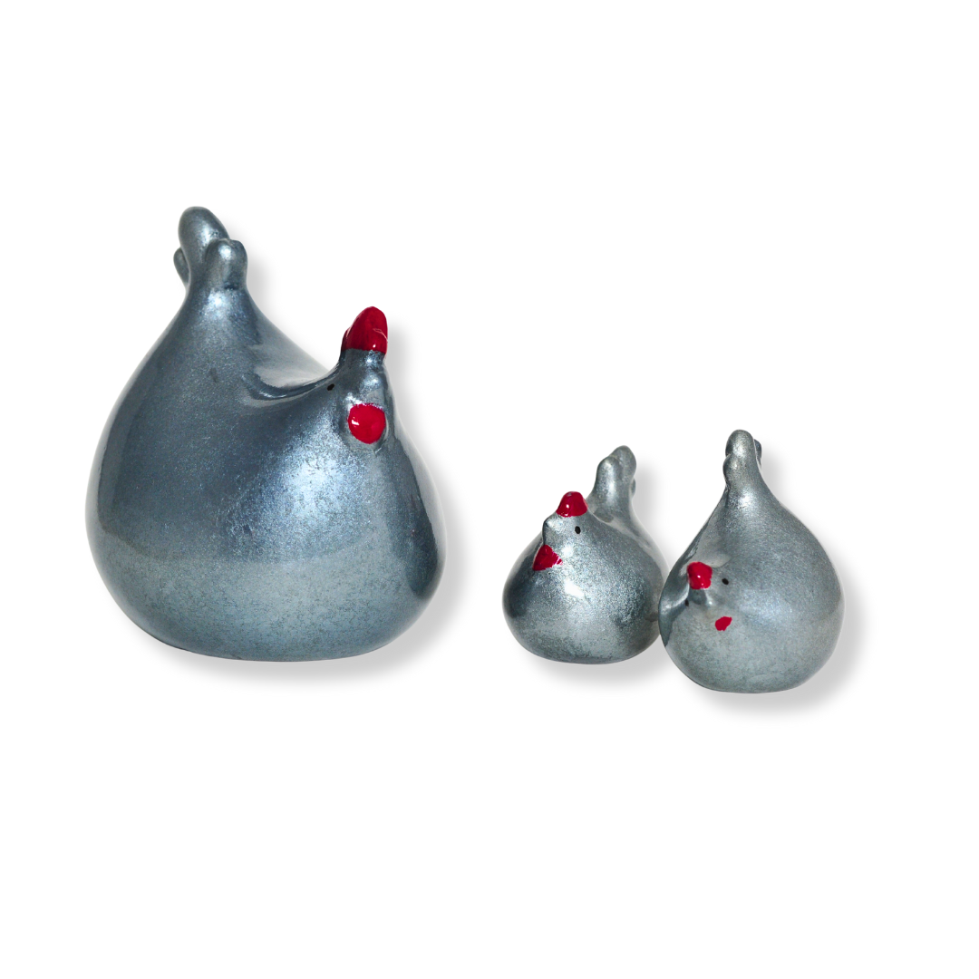 Bộ gốm sơn mài Mẹ con nhà Gà - Ảnh 5